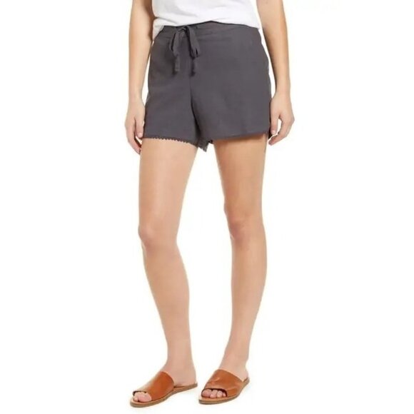 Caslon Pants - Caslon Charcoal Drawstring Shorts
